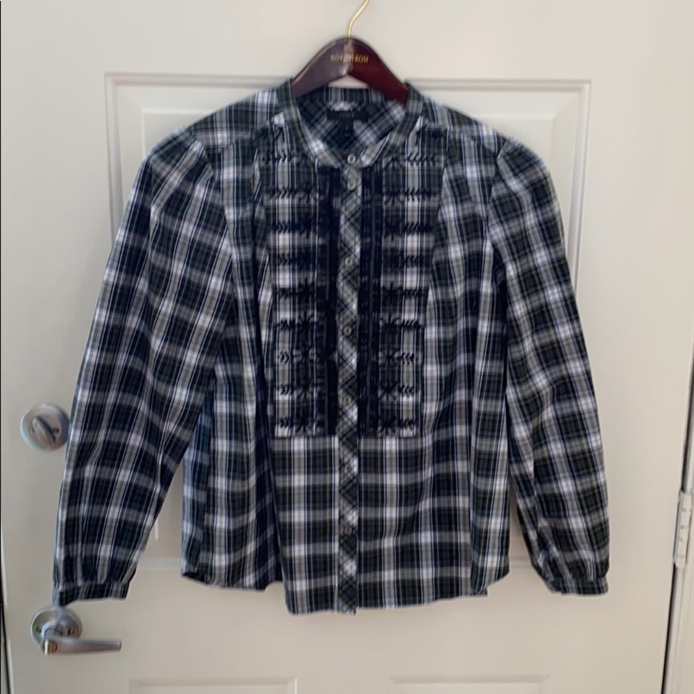 Women’s J. Crew Size M Plaid Long Sleeve Top